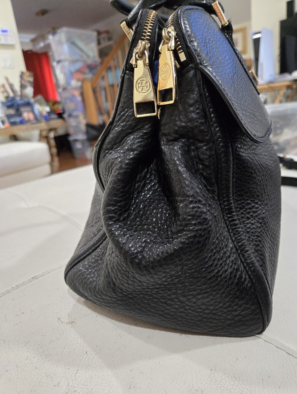 Tory Burch Double Zip Dome Satchel with Gold Hardware - Picture 3 of 16